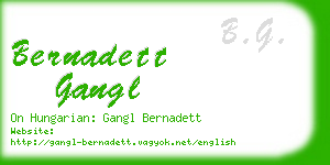 bernadett gangl business card